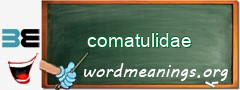 WordMeaning blackboard for comatulidae